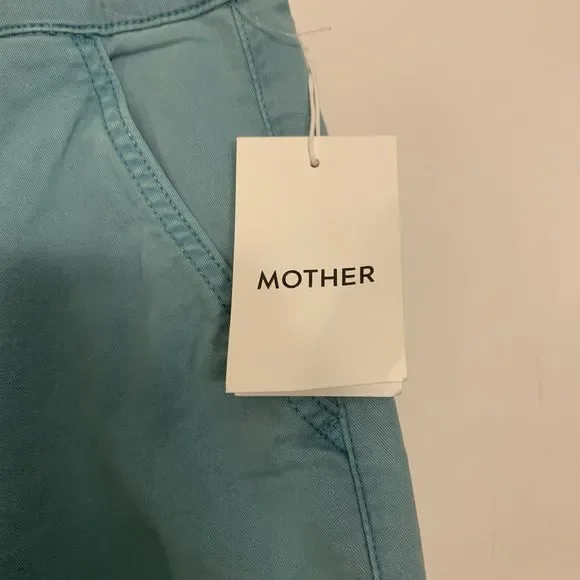 Mother The Catch All Prep Ankle Crop Womens 32 Nile Blue Pants Killing Time NWT